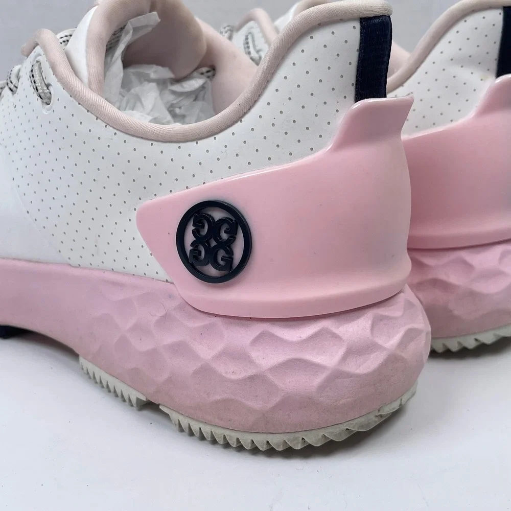 G/FORE MG4+ Golf Shoes Women 9.6 Snow White Blush Pink Spikeless Perforated